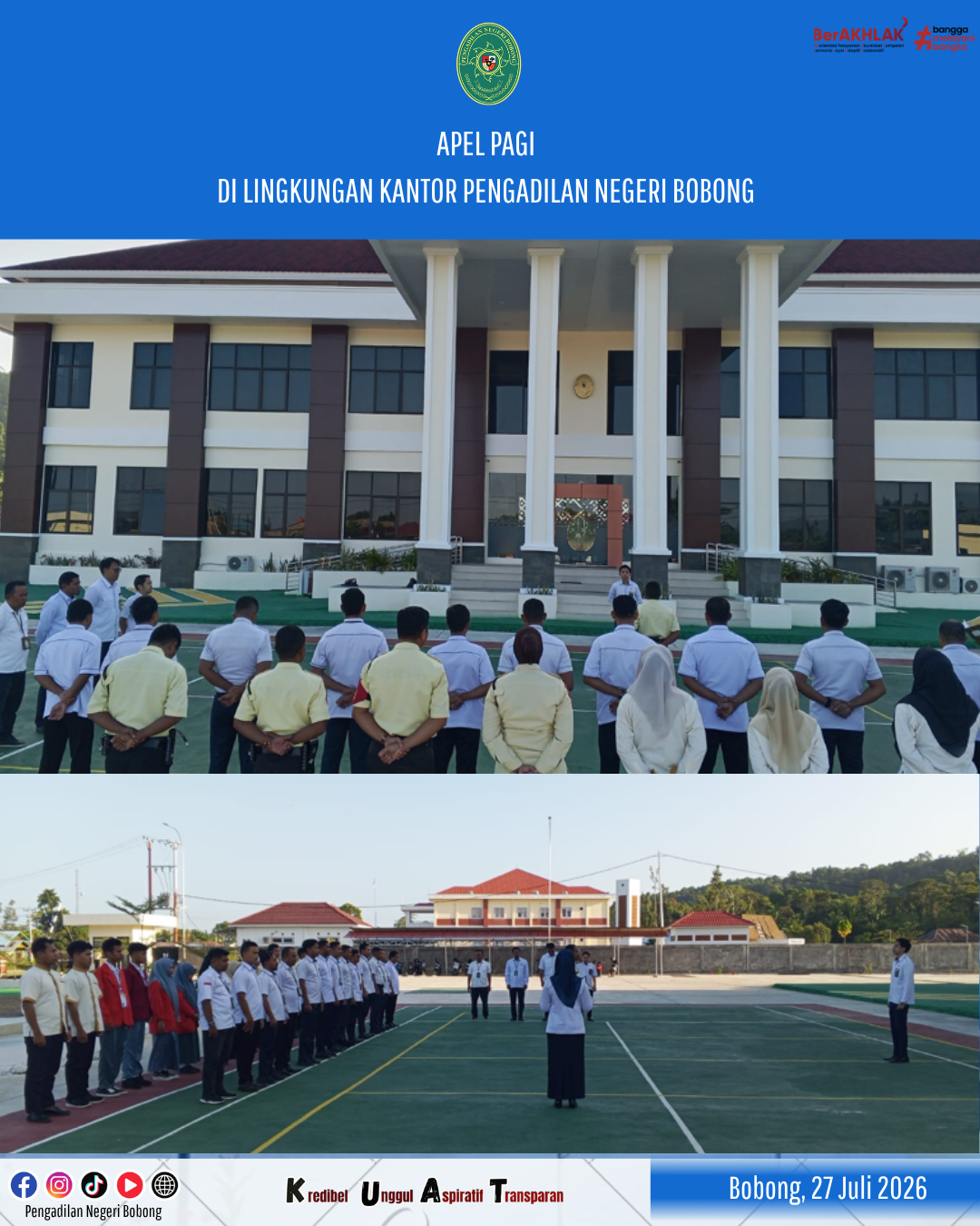 APEL PAGI Tanggal 27 Juli 2026